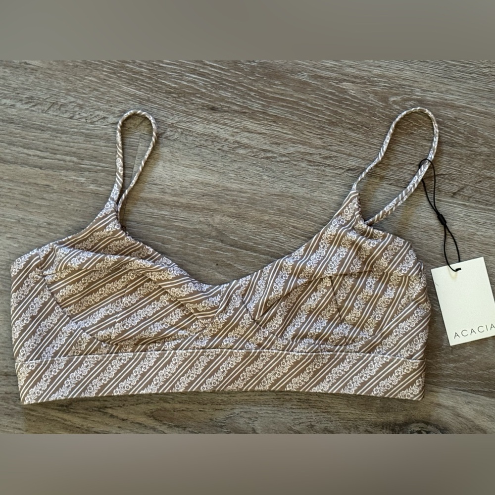 Acacia paisley bikini top NWT